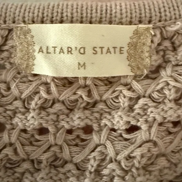 NWT Altar’d State Cropped Knit Sweater - Picture 2 of 5